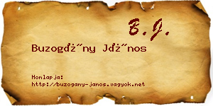 Buzogány János névjegykártya